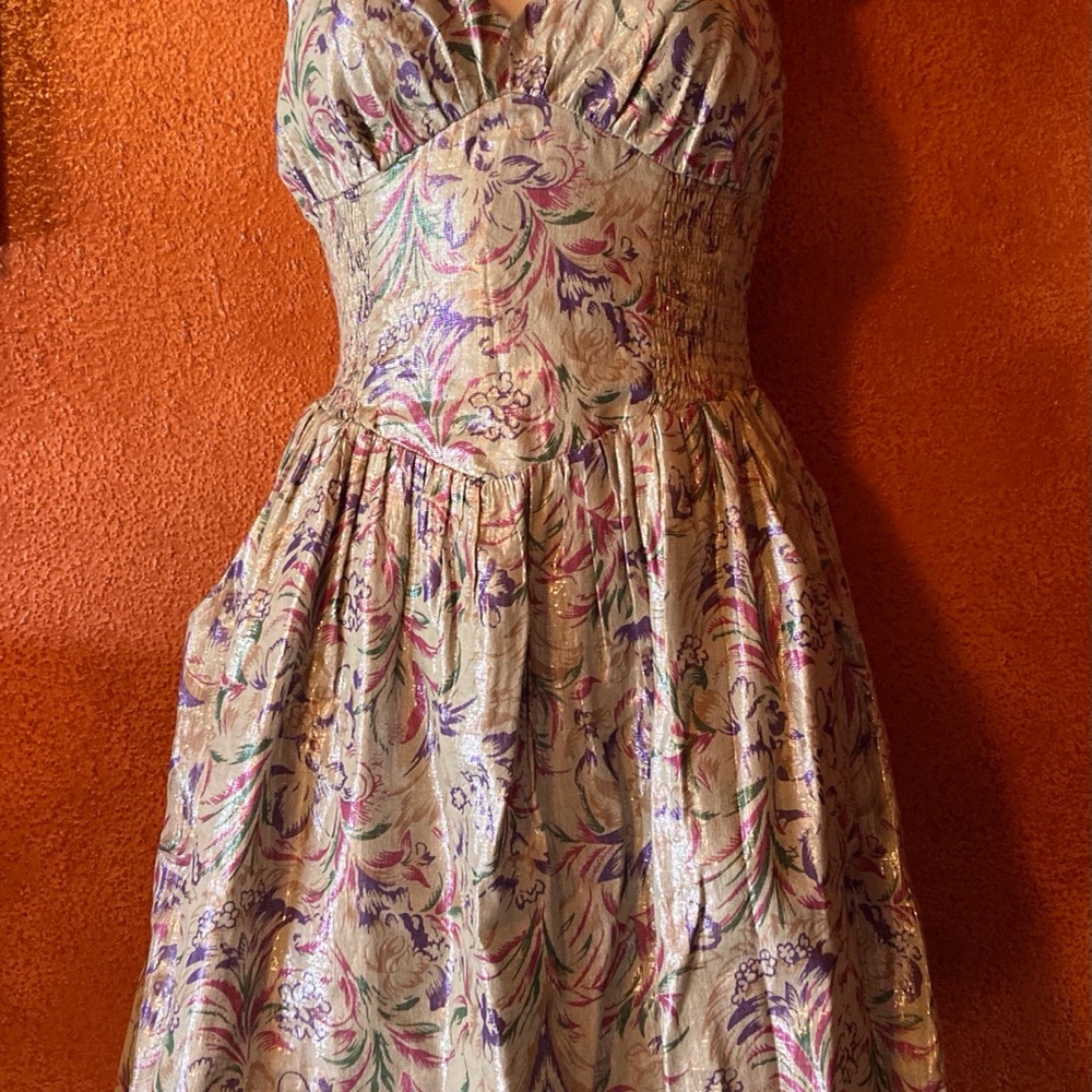 Ecote metallic patterned sundress size M